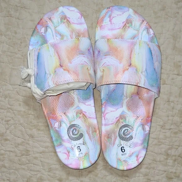 JOHNNY WAS CALME Marble Pool Sandals Size 9 and 6 Women's - Picture 6 of 7